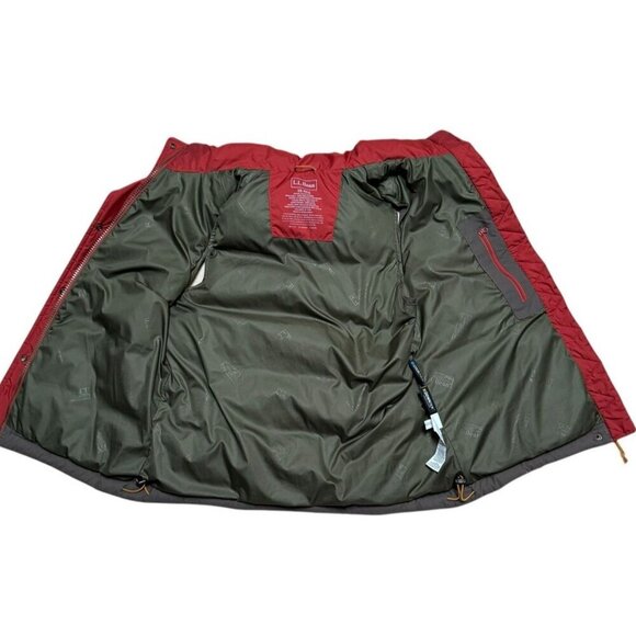 L.L. Bean Sz XS Vest Womens Down Tek Rust Red Grey Puffy llbean Outdoor Classic - Picture 5 of 7